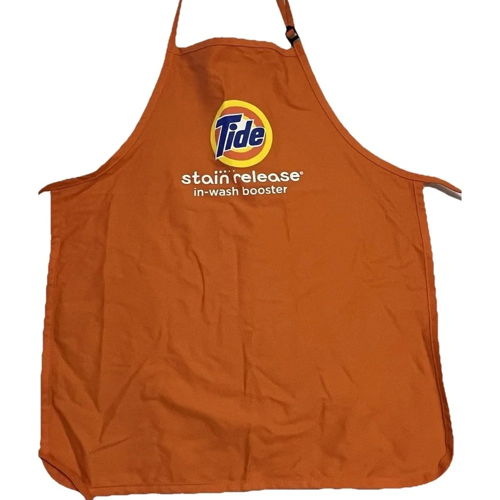 TIDE Laundry Cooking Apron Bright Orange Stain Release In-Wash Booster Costume